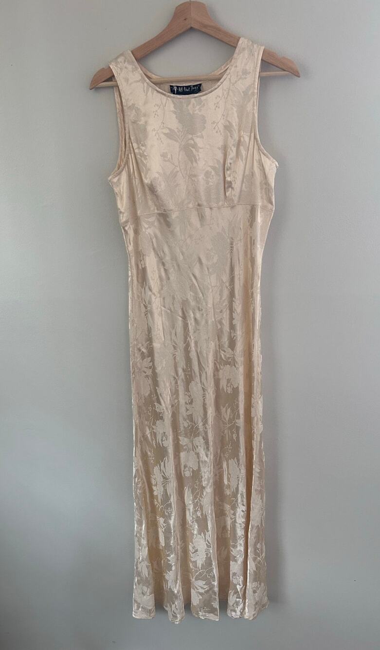 All That Jazz Ivory Lace Maxi Dress Women's Medium Bridal Bachelorette Boho